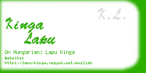 kinga lapu business card